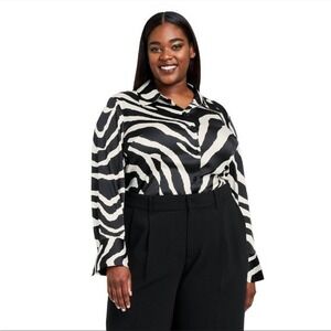 NWT Sergio Hudson for Target Zebra Print Blouse
